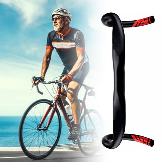 31.8x420mm Universal Bike Handlebar Aluminum Alloy Bent Bar for Outdoor Sports