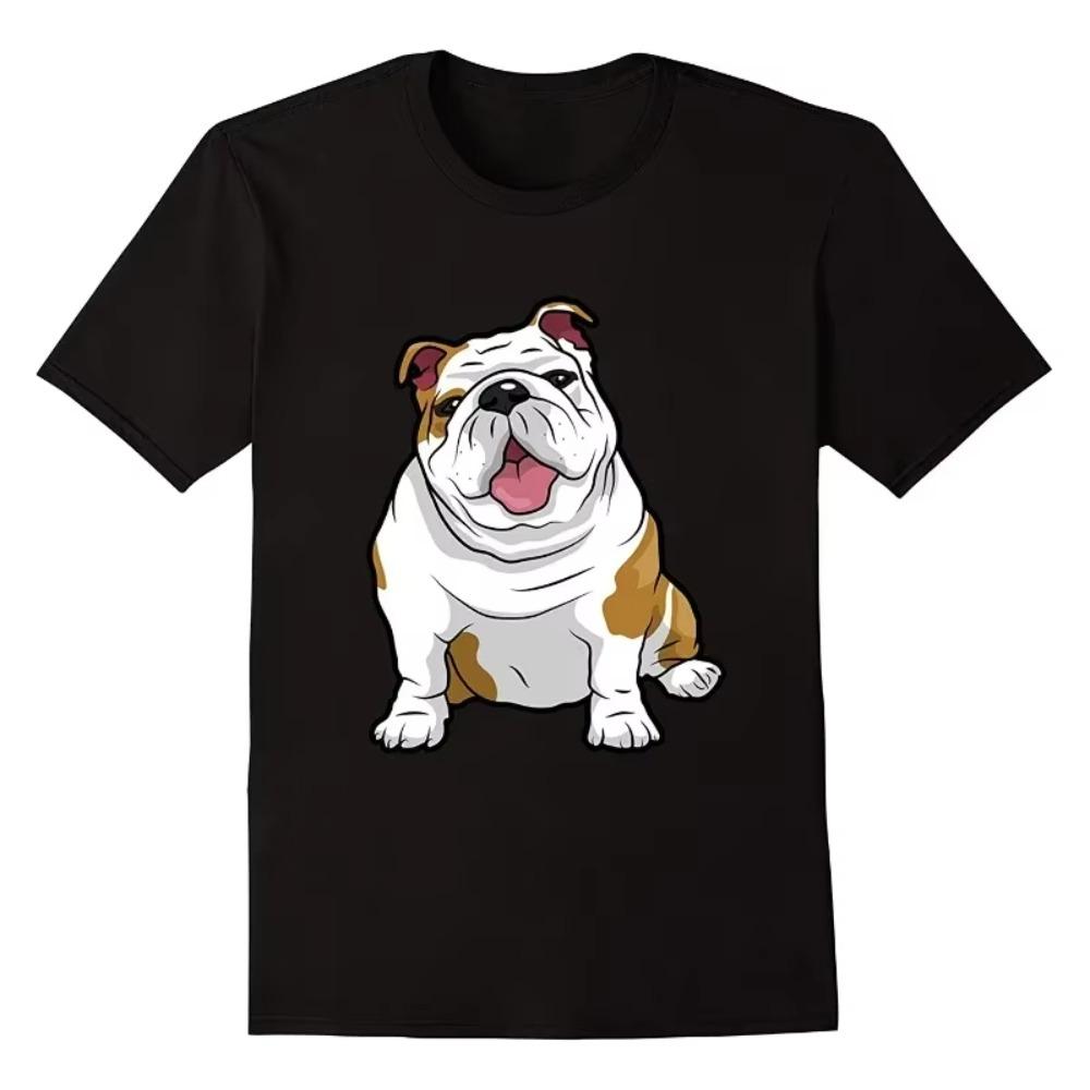 Breathable Ropa Hombre Woman Funny English Bulldogs Graphic Tshirts Awesome Funny Bulldog Pups Dogs Fitness Man T-Shirts