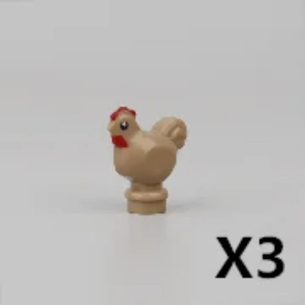 MOC ZOO Farma Zvířat Stavební Kostky Sova Ještěrka Chobotnice Veverka Prase Pes Kuře Kočka Holub Myš Vlk Králík Mini DIY Kostka K060