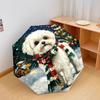 1 Stück Automatischer Faltregenschirm - Winter-Hundemuster, Tragbares & Faltbares Design mit 8 Speichen, Weihnachts-Geburtstagsgeschenke