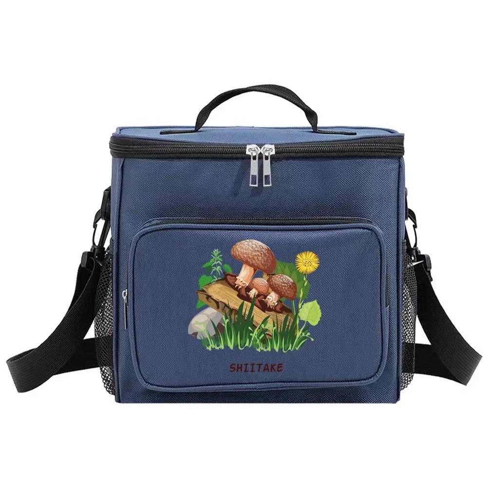 Lunch Bags Lunch Box Insulated Thermal Handbag Waterproof Camping Organizer Case Cooler Food Storage Boxes New Mushroom Pattern