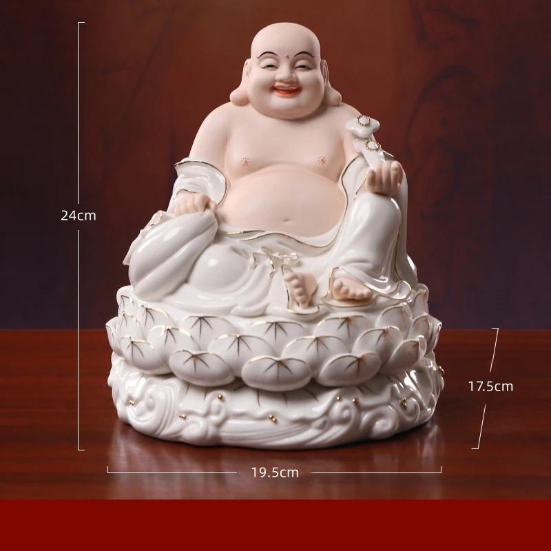 

Майтрея керамический статуэтка Будды Майтреи для дома, подношение, Будда с большим животом, фэн-шуй украшения, домашний декор