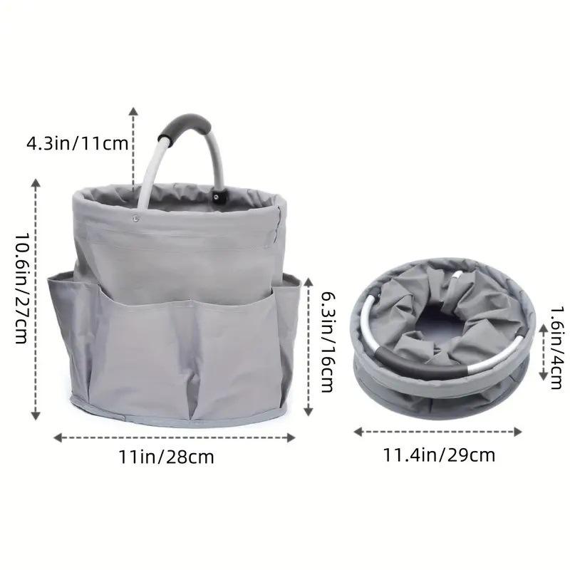 Portable Foldable Picnic Basket Garden Tool Basket Outdoor Handheld Basket Travel Storage Wash Bag Garden Storage Basket