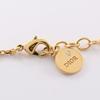 Used Dior DIOR Logo Necklace Gold Plated Rhinestone Gold Clear Used