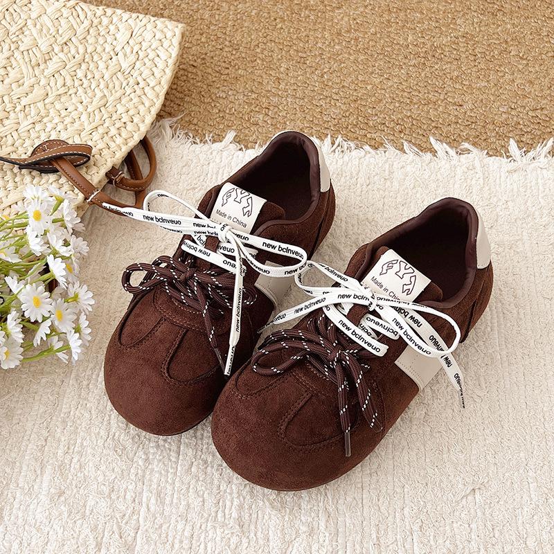 

Ретро обувь на плоской подошве в цветовой гамме Майяра женская 2025 осень новая с внутренней платформой для увеличения роста повседневная спортивная тренировочная обувь «Форрест Гамп» 40 темно-коричневого