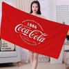 Manta Microfibra Logo Vintage C-Coca C-cola Secagem Rápida Toalhas de Praia Impressão Oversized Super Absorvente Manta Toalha de Piscina