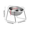 Monkey-shaped Raised Cat Bowls Stainless Steel Pet Feeder Container  Wet Dry Food