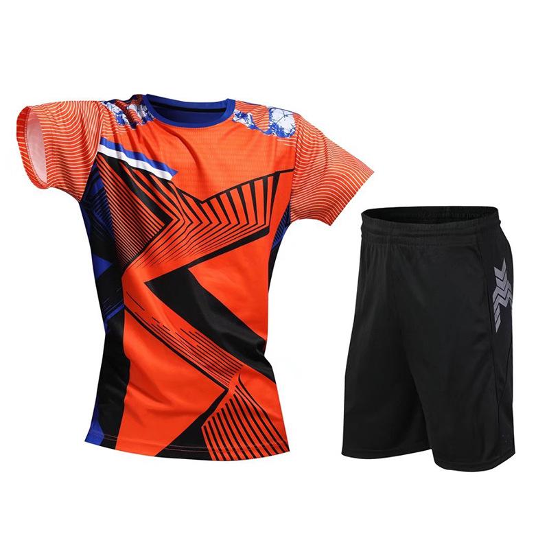 Unisex sommarplagg med korta ärmar för badminton och tennis, med anpassade tryck