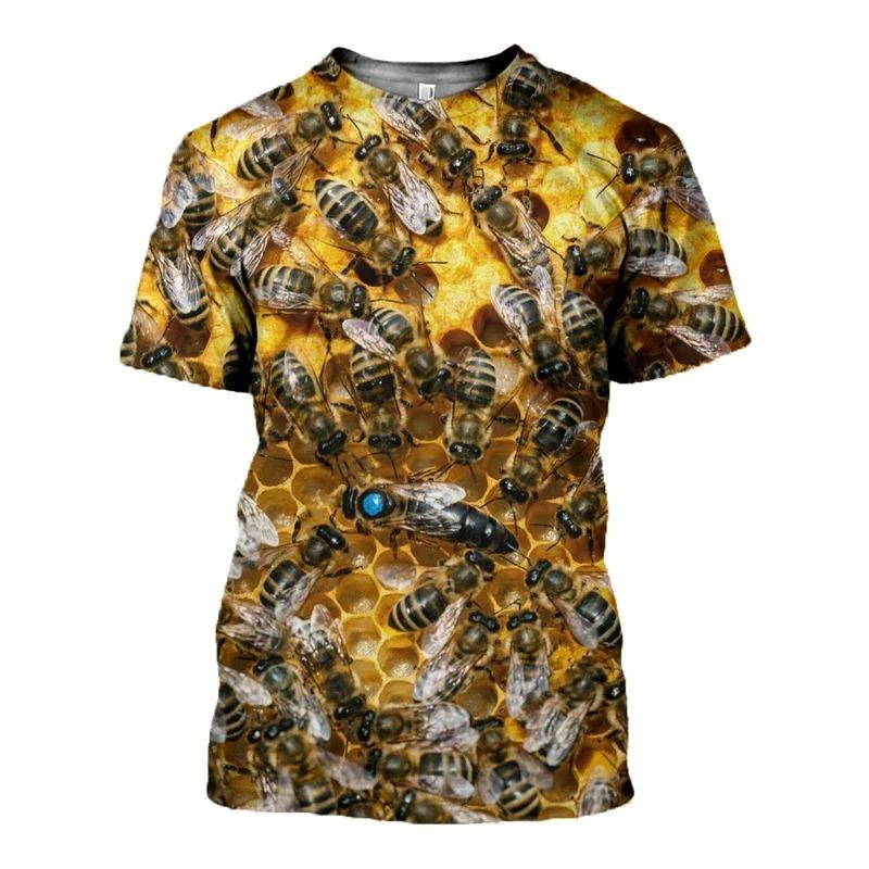 Tričko Insect Bee Grafika pro muže Dámské Oblečení 3D tisk Harajuku Módní Tričko Léto Neformální Streetwear Děti Krátký rukáv