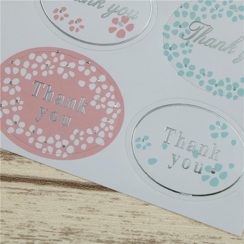 240pcs Thank you Paper Label Sticker Seal Stickers for DIY GiftCookiePackagingHG