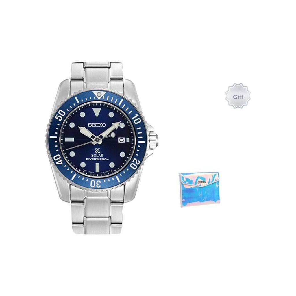 Seiko Prospex Serie Business Casual Solarwerk Edelstahl Uhr Herrenuhren Blau SNE585P1
