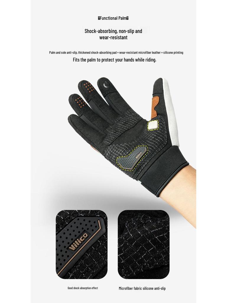 Vilico Windproof Cycling, Hiking & Sports Gloves: Autumn/Winter Style, Anti-Collision, Touchscreen Compatible, Wear-Resistant Microfiber.