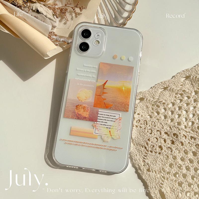 Butterfly Label Ins Plane Phone Case For Iphone X Xr Xs Max 11 12 Mini 13 Pro Max 7 8 Plus Soft Silicone Cute Cartoon Cover Capa
