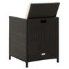 4 Piece Garden Chair and Footstool Set Poly Rattan Black