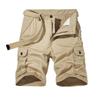 Men's Cargo Shorts  Casual Loose Fit  Solid Color Shorts With Zipper And Multiple Pockets For Work And Sports