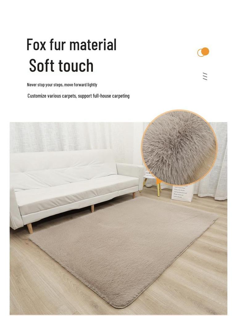 Washable Faux Fox Fur Rug for Home - Living Room, Bedroom, Entrance, or Kid's Room.