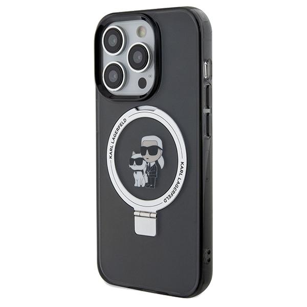 Karl Lagerfeld Klhmp14Xhmrskck Iphone 14Pro Max 6.7 Czarny/Black Hardcase Ring Stand Karl&Choupettte Magsafe