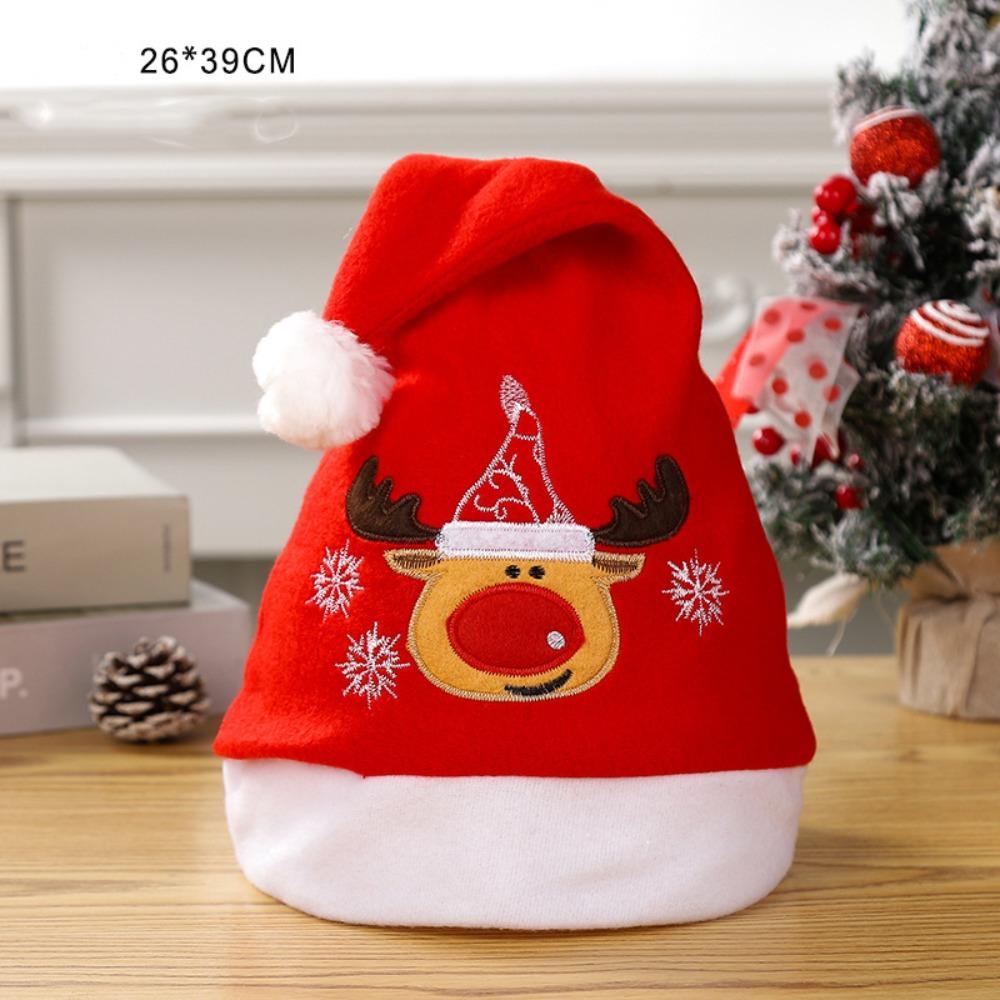 Snowman Plush Reindeers Antlers Hat Polyester Xmas Arts Hats Christmas Hat  Xmas Gift
