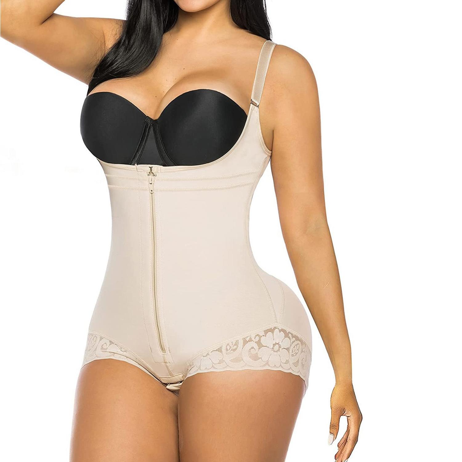 

Женское корректирующее белье Fajas Colombianas, корректирующее послеродовое утягивающее боди, подтягивающее ягодицы, корсет под грудь 2XL бежевый