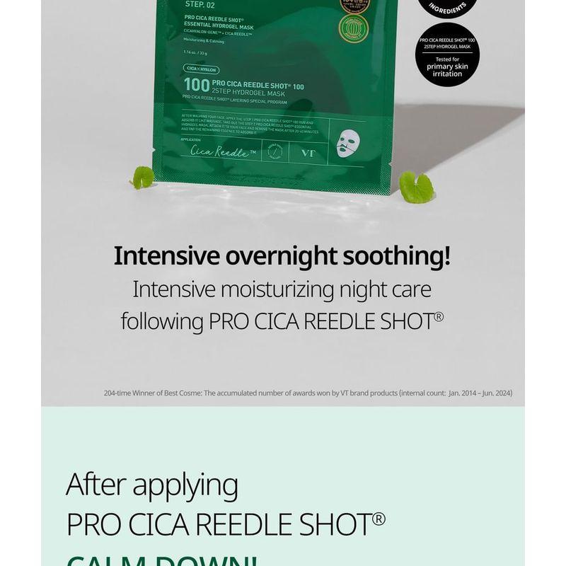 VT Pro Cica Reedle Shot 100 2Step Hydrogel Mask Set