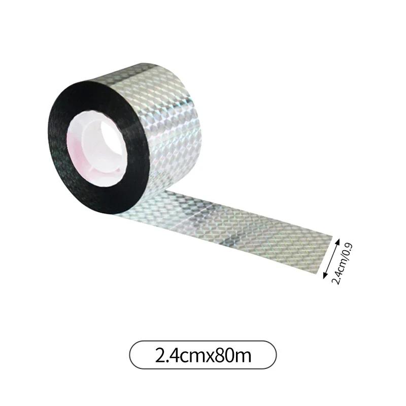 50/80M Anti Bird Tape Flashing Reflective Tape Double-Sided Bird Scare Repellent Bird Pigeons Scare Ribbon Pest Control