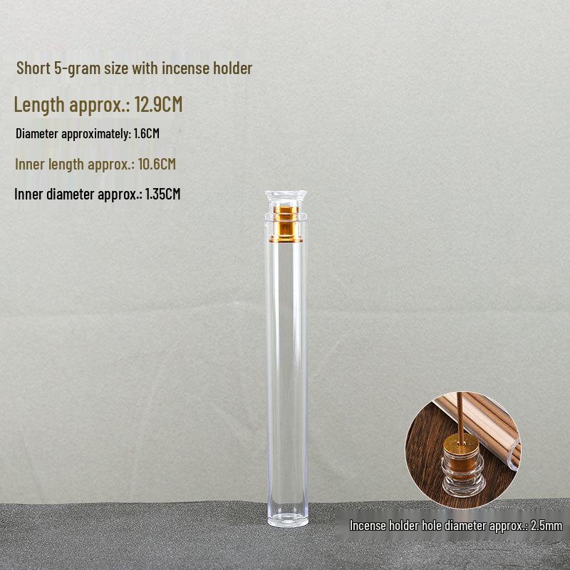 Acrylic Agarwood Incense Holder: Transparent Tube with Large Capacity for Storage