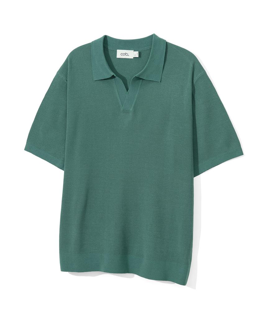 COSTUME O’CLOCK Cool Linen-Like Collar Short Sleeve Knit_9 Color Cooskt045 (B Type)