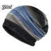 Versatile Lazy Style Hair Tie Women's Geometry Print Slouchy Hat Casual Soft Stretch Skull Colorful Geometric Pattern Hat Cap Warm Cancer