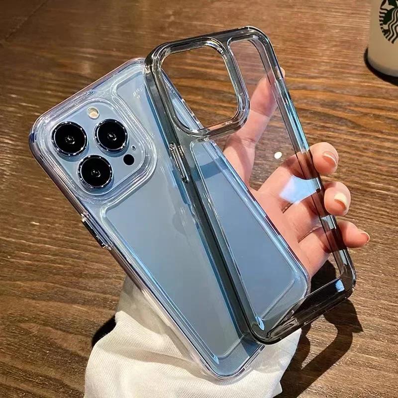 Klare Silikon-Handyhülle Für iPhone17 16  15 14 13 1211 Pro Max X XR XS 7 8 Plus SE Linsenschutzhülle Transparente Rückseite