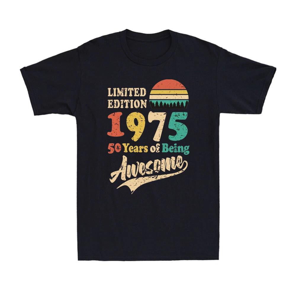 Made In 1975 50 Years Of Being Awesome Vintage 50th Birthday T-Shirt XL