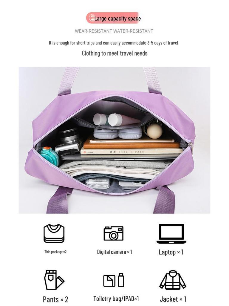 Universal Lightweight Travel Bag with Wheels, Wet/Dry Separation, Large Capacity for Gym, Yoga, or Hospital Use.