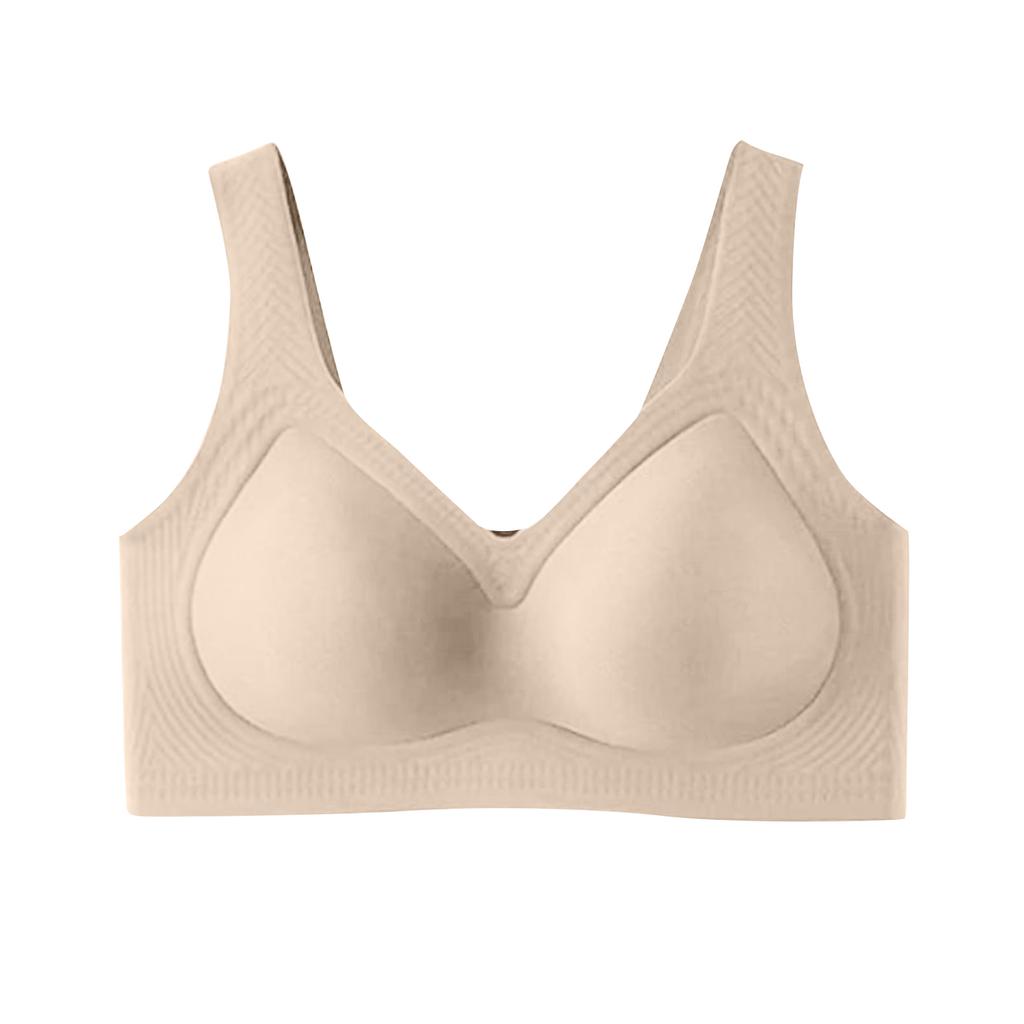 Women's Seamless And Comfortable Underwear, Large Size, Large Chest, Small Display, Gathered Full Face Bra