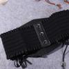 Leather Corset Belt Solid Color Wide Waist Corset Gothic Lace Cummerbunds  Outfits