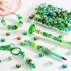 10/20/30 Harzmaterial grün Europäischer Stil Großlochperlen mit großem Lochabstand Harzperlenanhänger Armbandherstellung Halskette DIY Bastelperlen