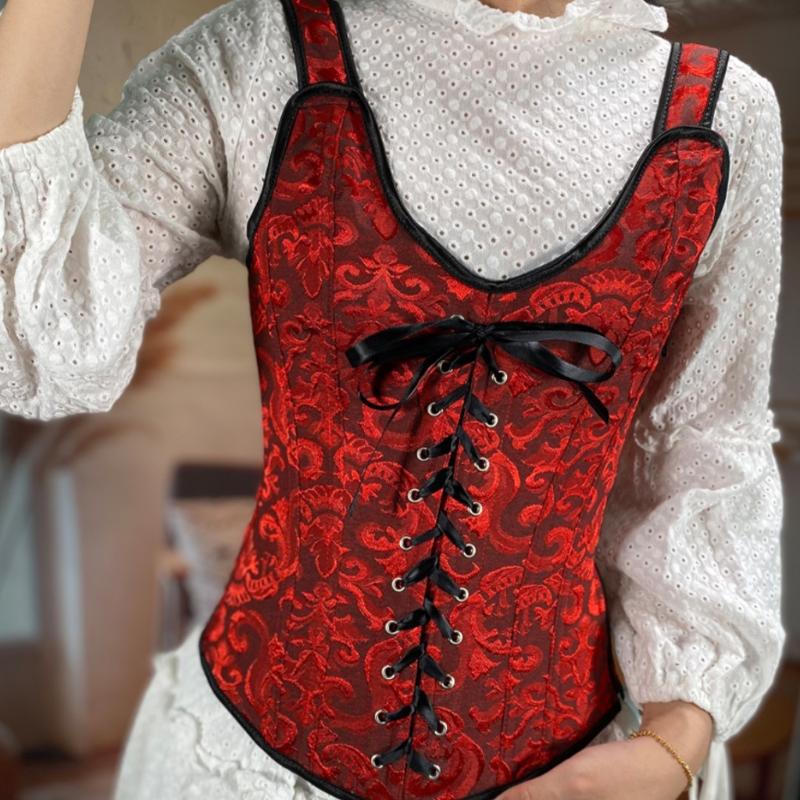 Corset Crop Tops Burlesque Lingerie Corset Top Vest Hot Shaper Overbust Corset Gothic Clothing Corsage Medieval Ladies