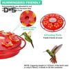 450ml Hummingbird Feeder with Perch And Feeding Ports Outdoor Hanging Wildbird Feeder for Garden Backyard Decor