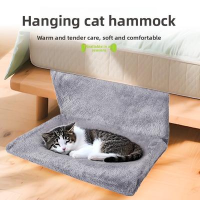 Katzenhängematte für den Heimgebrauch, stabil und sicher, warm im Winter, hängend, abnehmbar und waschbar, faltbare Katzenkletterrahmen-Villa