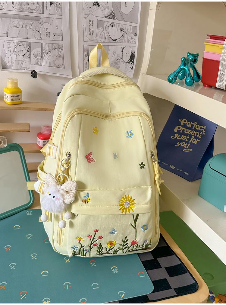 Schoolbag new junior high school students small fresh large capacity backpack women's casual lightweight versatile school bag travel backpack