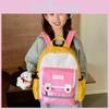 Childrens Backpack With Color Block Design And Cartoon Pattern For Kindergarten And School Use