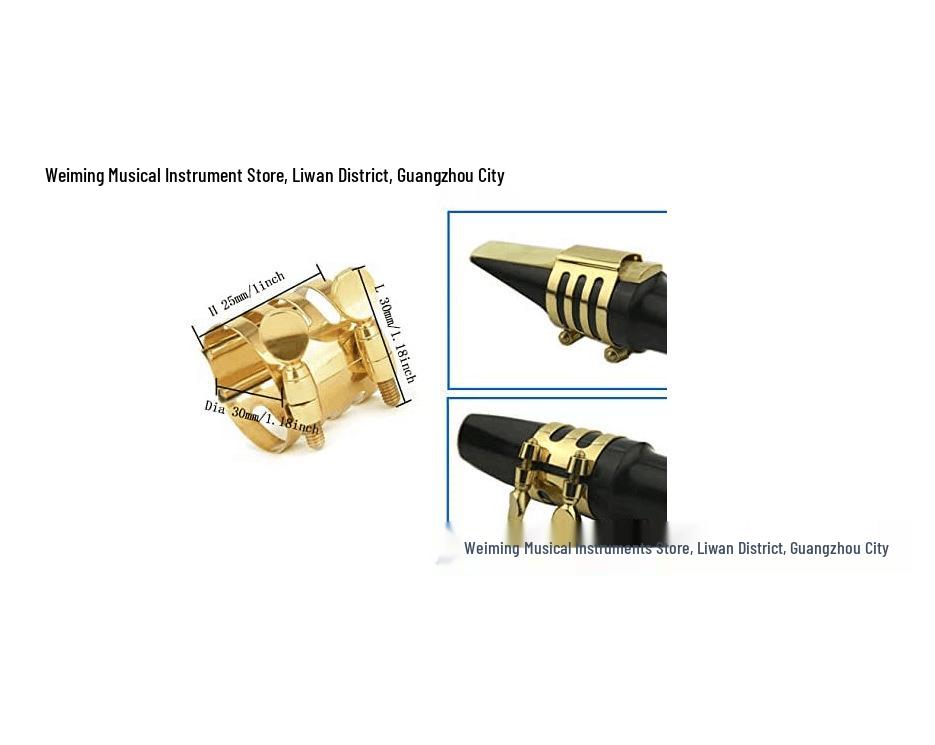 Alto Saxophone Ligature with Bakelite Mouthpiece and Metal Clamp Accessories