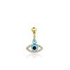 Upside Down Peach Heart Teardrop Zircon Belly Button Ring, 316 Stainless Steel Navel Jewelry