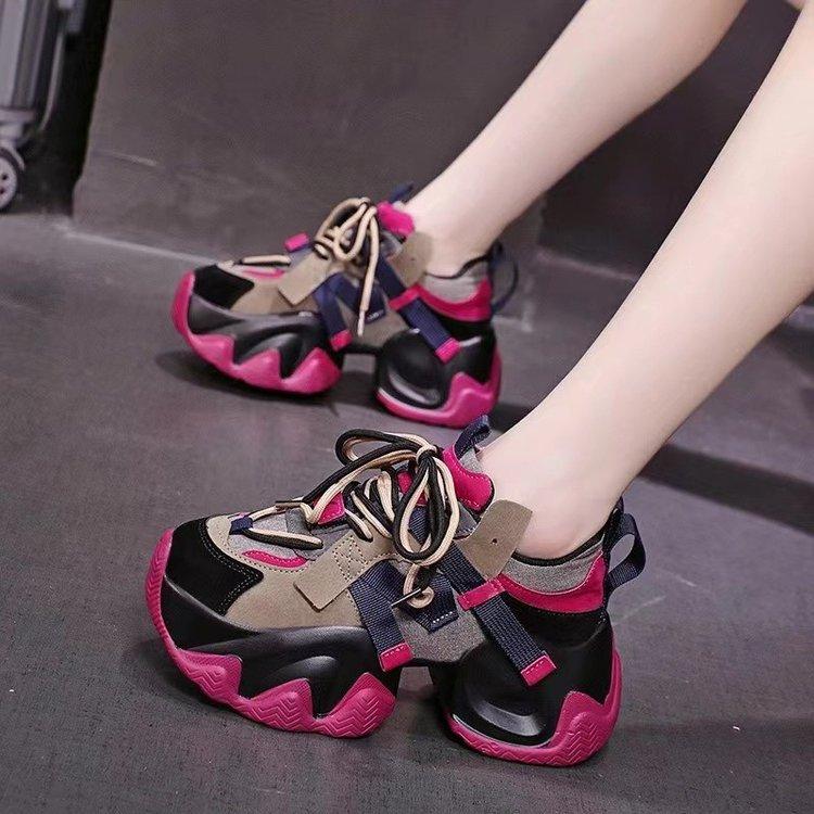 Retro fried street dad shoes women's 2025 new spring popular platform women's shoes show small and light sports and leisure shoes