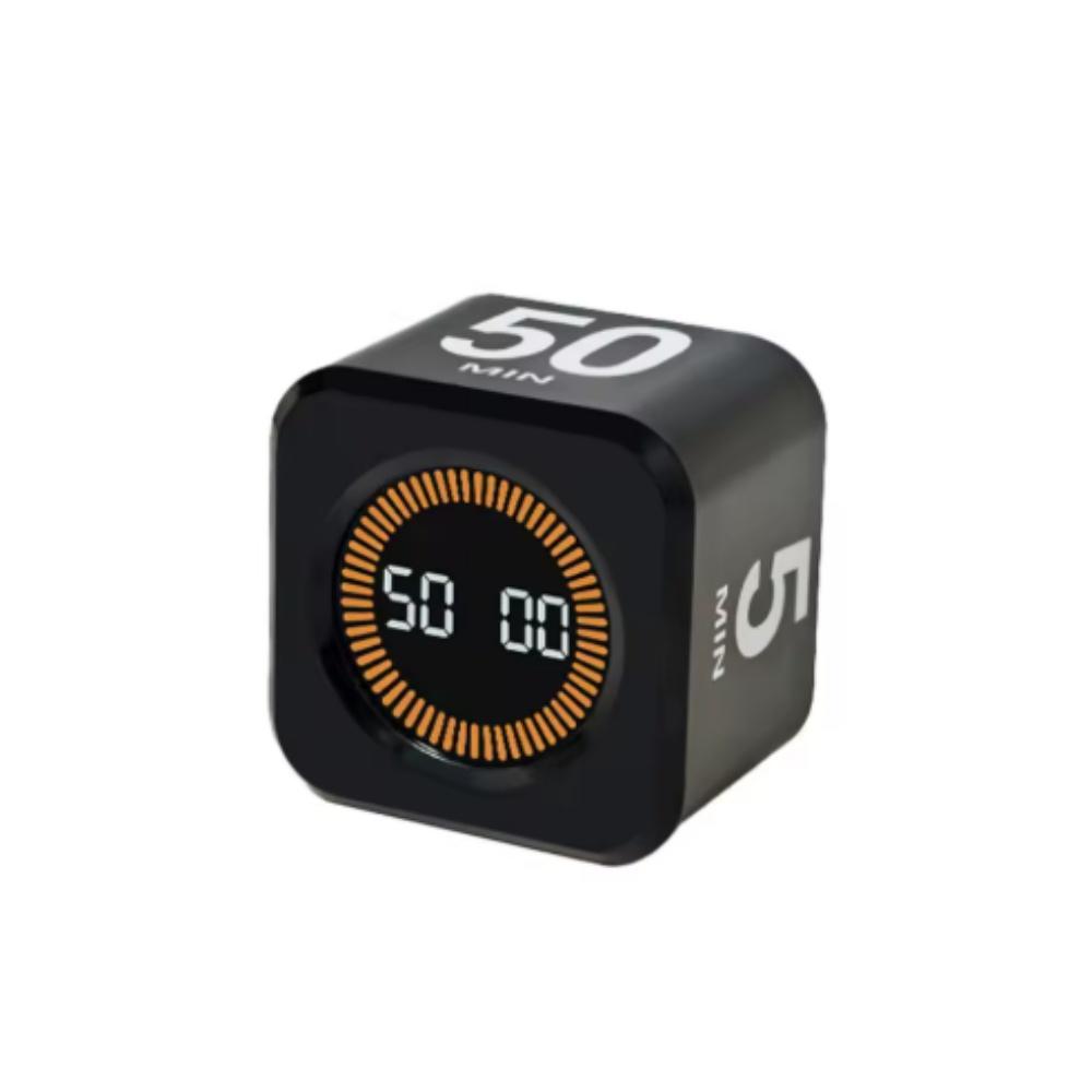 

Шестигранный визуальный флип-таймер для детей Цифровой таймер для учебы Помодоро Таймеры для приготовления пищи Бесшумный отсчет времени Магнитный Умный таймер для продуктивности Кухонное время чёрный