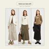 Women's Elegant Versatile High-Waist A-Line Mid-Length Skirt