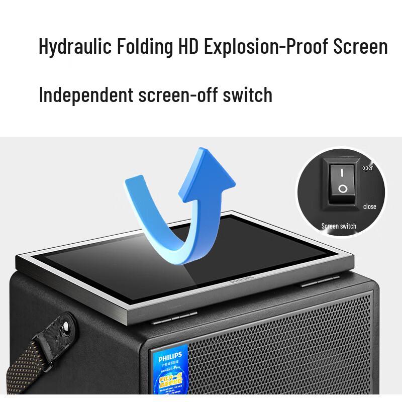 Philips Portable Karaoke System with Screen and Bluetooth CN Plug (adapter Included)