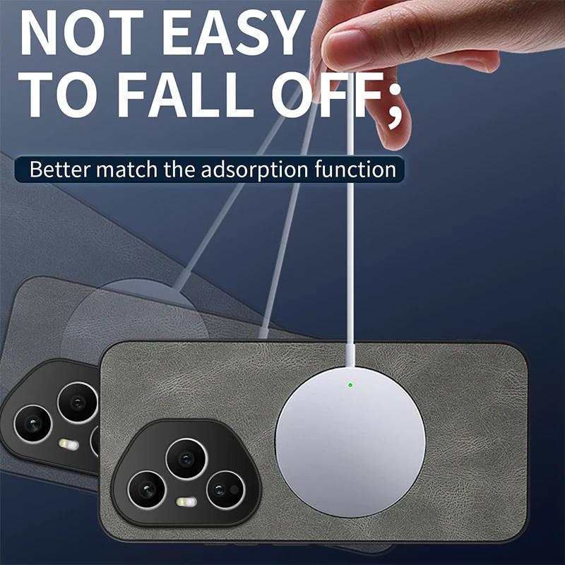 For Honor 400 Pro Case for Magsafe Luxury Sheep Skin Magnetic Matte Leather Cover for Huawei Honor 400 Lite Honor400pro Shell