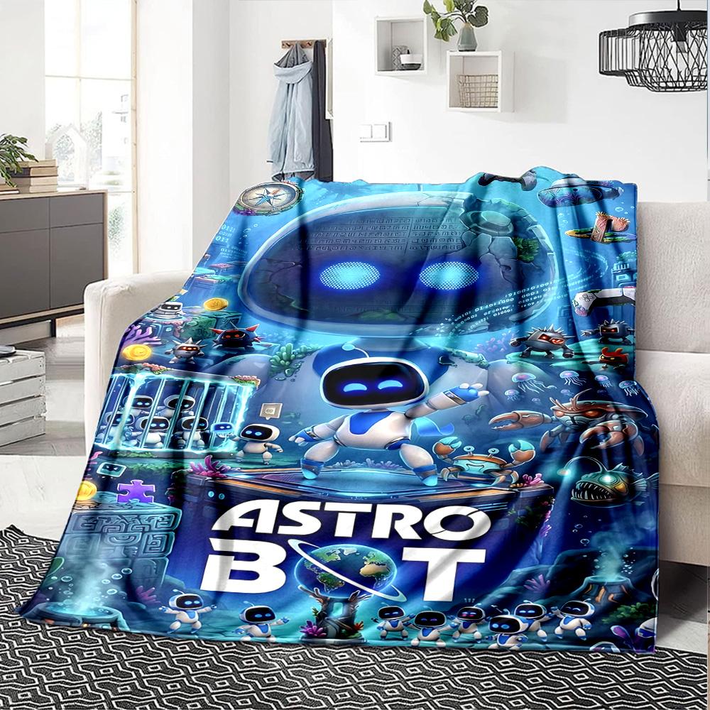 1pz Coperta in Flanella Astro Bot Adventure per Super Morbida Carina Comfort per Viaggio Biancheria da Letto Divano Divano Coperta Y7234