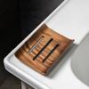 1PC Recycled Walnut Wood Soap Dish Minimalist Design Rectangular Soap Holder Bathroom Soap Tray Nordic Style Accessory 12.8x9.8cm