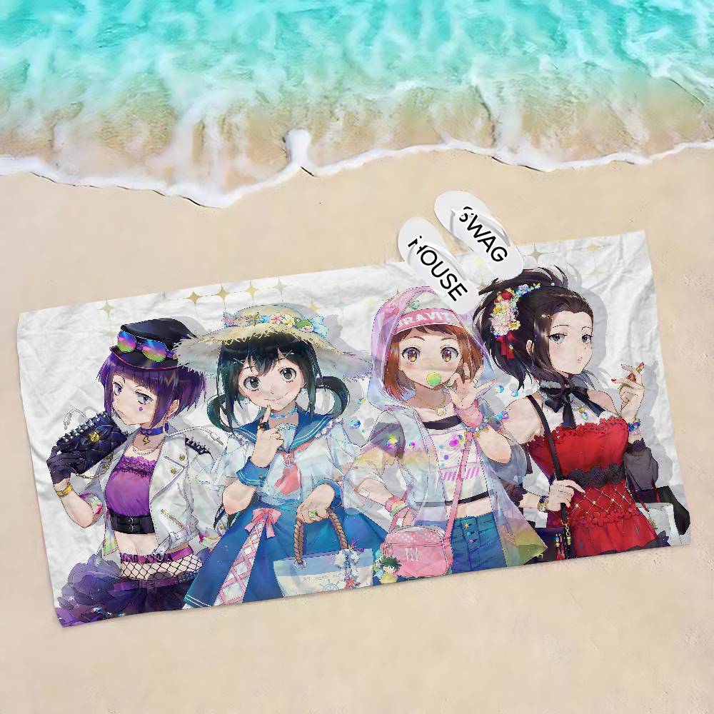 Anime M-My Hero Academia Microfiber Printed Beach Towel Mountain Climbing Yoga Beach Swimming Running Absorbent Soft Towel