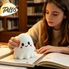 Stress Relief Gadget 1/2Pcs Halloween Cartoon Ghost Squeeze Toy, Bow Relaxation Ball White Sensory Fidget Toy for Kids Adults Party Favors Soft
